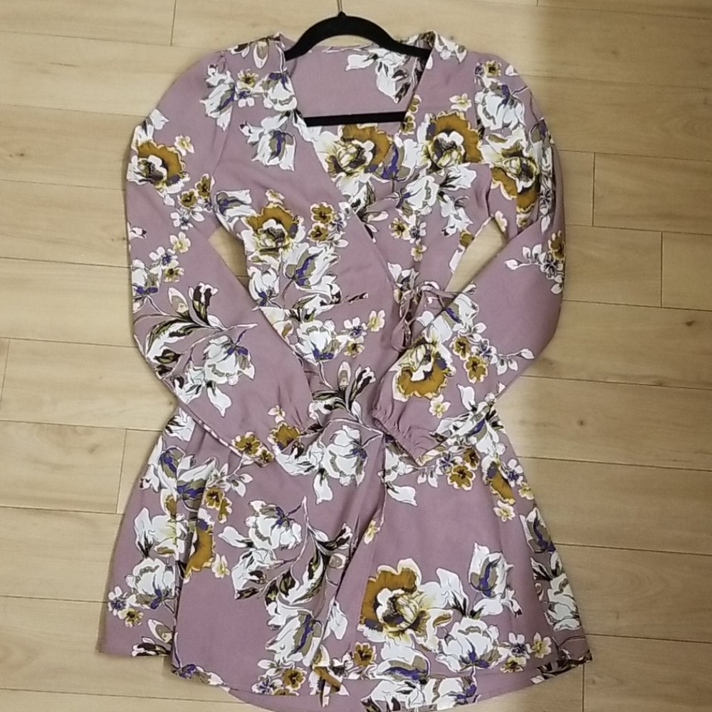 Mauve wrap dress